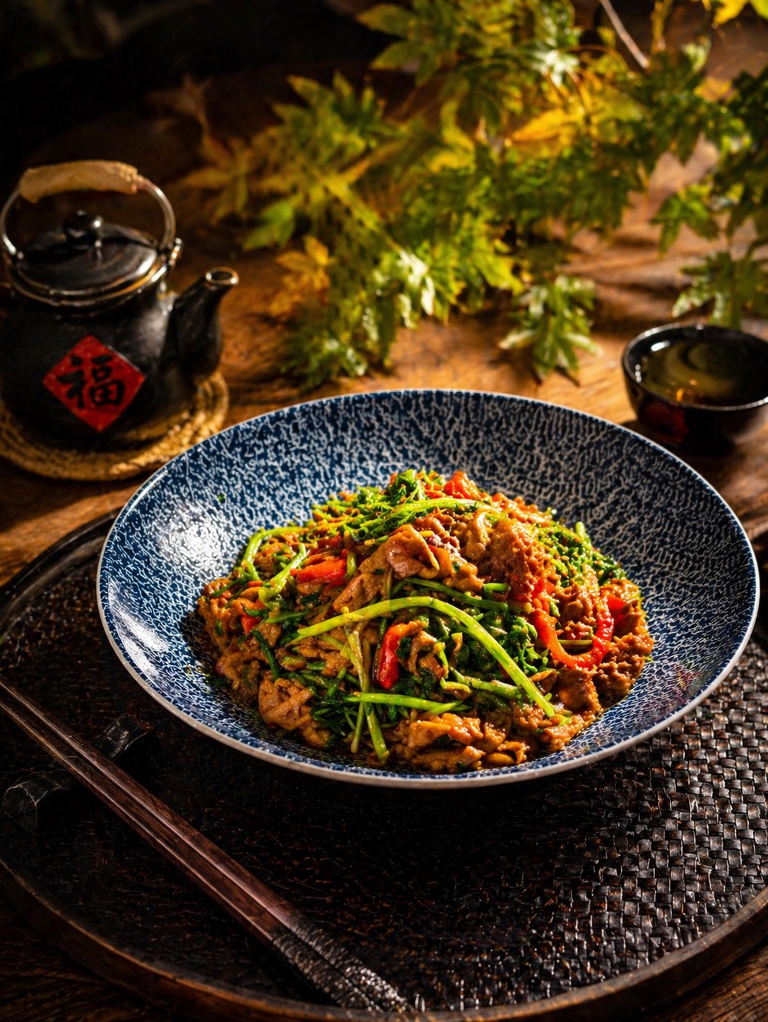 Hunan-style sliced lamb